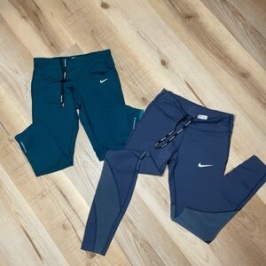 Nike Dri-Fit Running Leggings Bundle 2 Pair Women’s Small Athletic